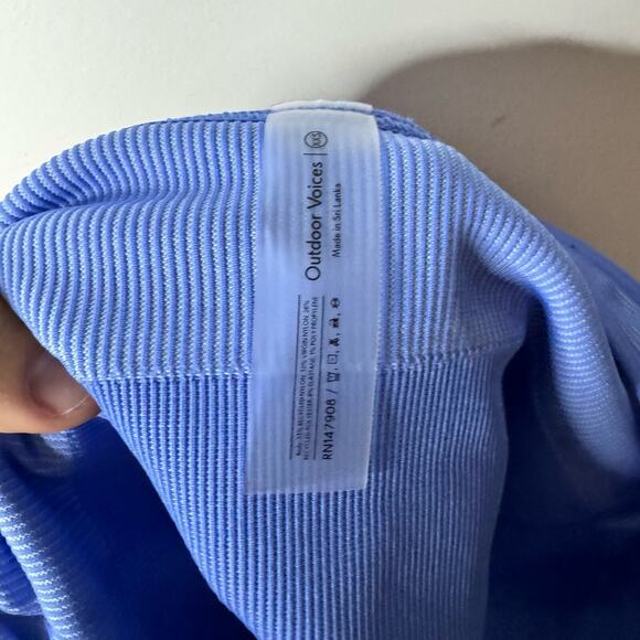 Outdoor Voices Women's Size XXS Seamless Ribbed Knit Longline Bra Blue NWT - Picture 6 of 9